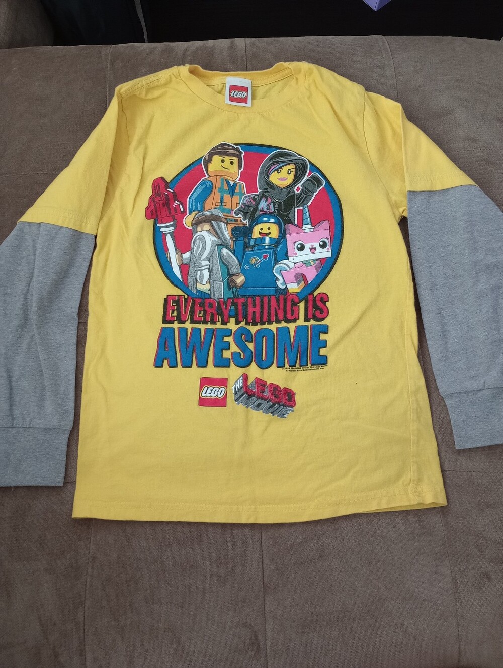 Kids - Lego Yellow Shirt W/Gray Sleeves